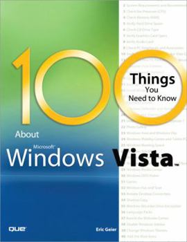 Paperback 100 Things You Need to Know about Microsoft Windows Vista Book