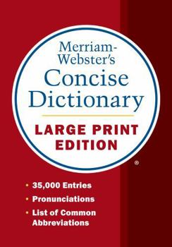 Paperback Merriam-Webster's Concise Dictionary: Large Print Edition [Large Print] Book