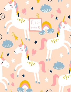 Paperback Notebook: Magic unicorn Notebook for Girls and Lined pages, Extra large (8.5 x 11) inches, 110 pages, White paper (Notebook for Book