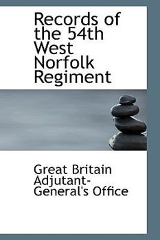 Paperback Records of the 54th West Norfolk Regiment Book