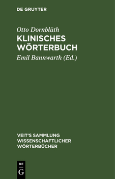 Hardcover Klinisches Wörterbuch [German] Book