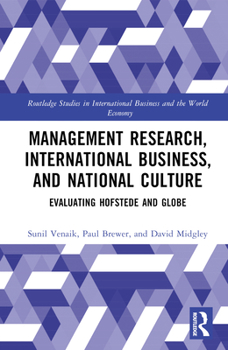 Hardcover Management Research, International Business, and National Culture: Evaluating Hofstede and GLOBE Book