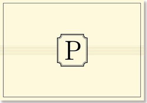 Misc. Note Card: P Monogram Book