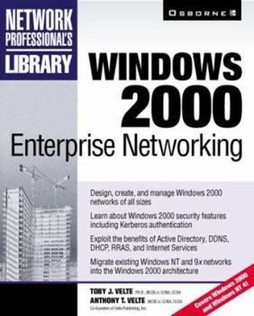 Paperback Windows 2000 Enterprise Networking [With CD-ROM] Book