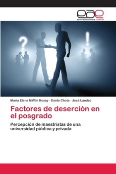 Paperback Factores de deserción en el posgrado [Spanish] Book