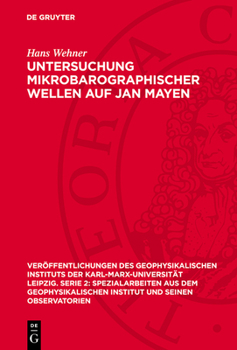 Hardcover Untersuchung mikrobarographischer Wellen auf Jan Mayen [German] Book