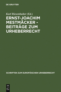 Hardcover Ernst-Joachim Mestmäcker - Beiträge Zum Urheberrecht [German] Book