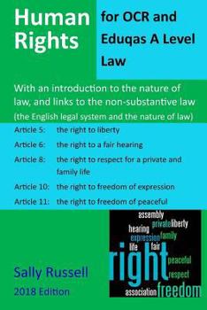 Paperback Human Rights for OCR and Eduqas A Level Law: With an introduction to the nature of law, and links to the non-substantive law (the English legal system Book