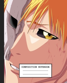 Paperback Notebook: Anime Bleach Soft Glossy Cover Graph Paper Pages Book 7.5 x 9.25 Inches 110 Pages Book