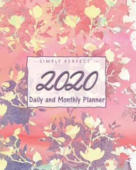 2020 Monthly and Daily Planner: Calendar + Schedule : Damask Watercolor Floral Design