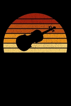 Violinist Notebook: Vintage Sunset Violin 6 x 9 Dotted Dot Grid Journal Gift For Violinists And Violin Players (108 Pages)