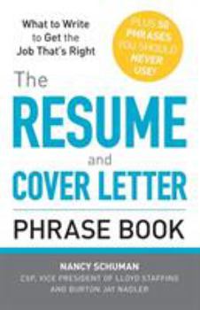 Paperback The Resume and Cover Letter Phrase Book