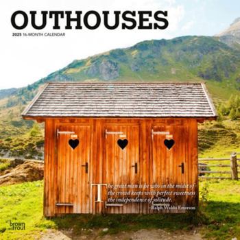 Calendar Outhouses 2025 12 X 24 Inch Monthly Square Wall Calendar Plastic-Free Book