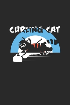 Curling cat: 6x9 Curling | lined | ruled paper | notebook | notes