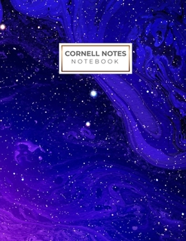 Cornell Notes Notebook: Trendy Space Marble Cover Design Cornell Note Paper Notebook. Nifty Large College Ruled Medium Lined Journal Note Taking System for School and University