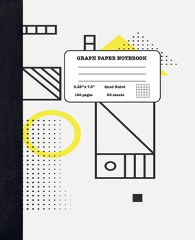 Graph Paper Notebook Quad Ruled 5x5: Maths and Statistics - Composition Notebook for Girls Boys Students - cute Notebook for College School - Geometric Shapes Design