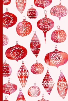 Paperback Notes: A Blank Isometric Graph Paper Notebook with Watercolor Retro Christmas Ornaments Cover Art Book