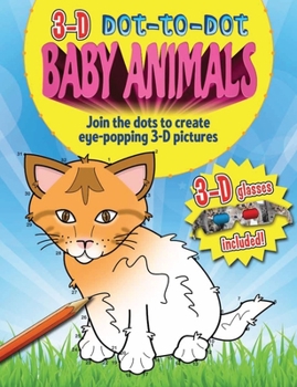 Paperback 3D Dot to Dot Baby Animals Book