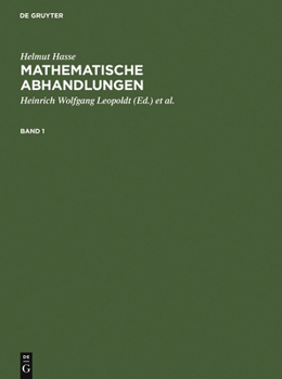 Hardcover Helmut Hasse: Mathematische Abhandlungen. 1 [German] Book