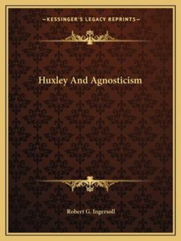 Paperback Huxley And Agnosticism Book