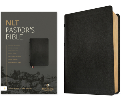 Leather Bound NLT Pastor's Bible, Filament Enabled (Genuine Leather, Black, Red Letter) Book