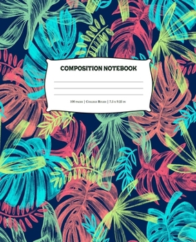 Composition Notebook: College Ruled Line Paper Journal for Journaling or Personal Use | Floral Pattern Notebook for Girls, Women with 100 Lined Pages