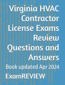 Paperback Virginia HVAC Contractor License Exams Review Questions and Answers Book