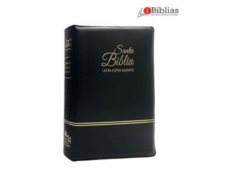 Imitation Leather Biblia Letra Súper Gigante 19 Pts Negro [Latin_Spanish] Book