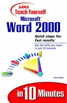 Paperback Sams Teach Yourself Microsoft Word 2000 in 10 Minutes Book