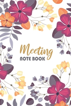 Paperback Meeting Note Book: Business Agenda Organizer For Meeting Record 6" x 9" - 100 Pages Book