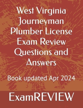 Paperback West Virginia Journeyman Plumber License Exam Review Questions and Answers Book
