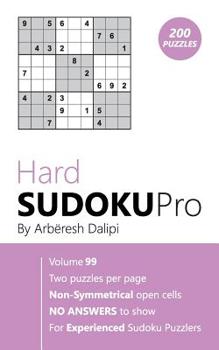 Paperback Hard Sudoku Pro: Book for Experienced Puzzlers (200 puzzles) Vol. 99 Book