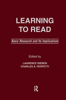 Paperback Learning To Read: Basic Research and Its Implications Book