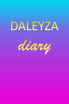 Paperback Daleyza: Journal Diary - Personalized First Name Personal Writing - Letter D Blue Purple Pink Gold Effect Cover - Daily Diaries Book