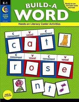 Paperback Build a Word, Grades K-1: Hands-On Literacy Center Activities [With Punch-Outs] Book
