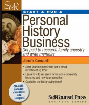 Paperback Start & Run a Personal History Business [With CDROM] Book
