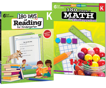 Paperback 180 Days(tm) Reading & Math for Grade K: 2-Book Set: Practice, Assess, Diagnose Book