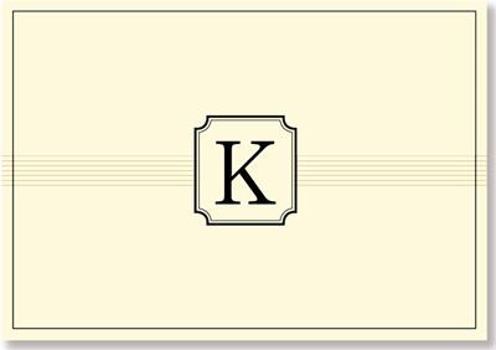 Cards Note Card: K Monogram Book