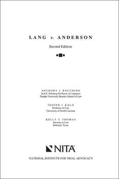 Paperback Lang v. Anderson: Case File Book