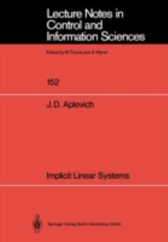 Paperback Implicit Linear Systems Book