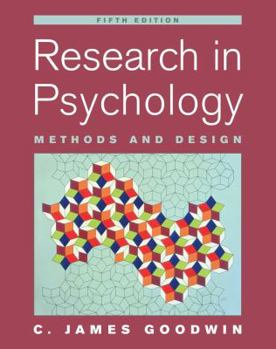 Hardcover Research in Psychology: Methods and Design Book