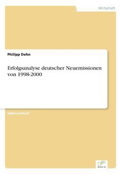 Paperback Erfolgsanalyse deutscher Neuemissionen von 1998-2000 [German] Book