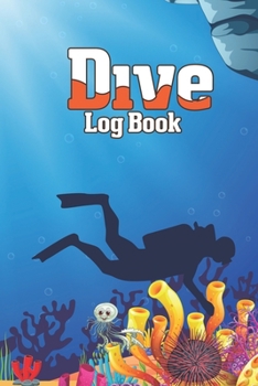 Paperback Dive Log Book: Scuba Diving Logbook for Beginner, 100 Pages in 6" x 9" Inch Book