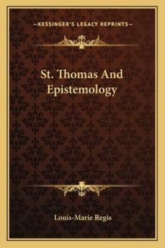 Paperback St. Thomas And Epistemology Book