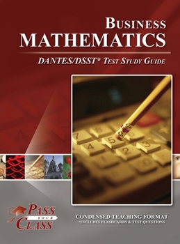 Hardcover Business Mathematics DANTES/DSST Test Study Guide Book