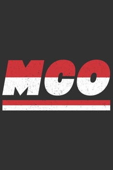 MCO: Monaco Notizbuch mit blanko 120 Seiten in weiß. Notizheft mit der Monaco Flagge (German Edition)