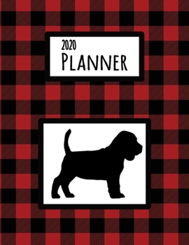 2020 Planner: Beagle Red and Black Buffalo Plaid Dated Daily, Weekly, Monthly Planner With Calendar, Goals, To-Do, Gratitude, Habit and Mood Trackers, Affirmations and Holidays