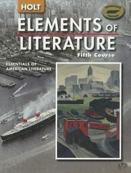 Hardcover Tennessee Holt Elements of Literature, Fifth Course: Essentials of American Literature Book