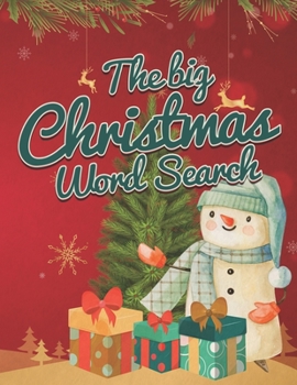 Paperback The Big Christmas Word Search: Puzzle Book Holiday Fun for Adults and Kids with Background coloring pages & Bonus Mazes!! [Large Print] Book