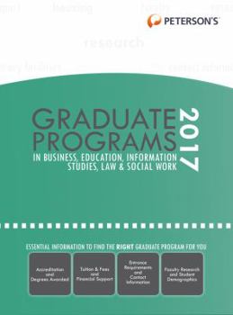 Graduate Programs in Business, Education, Information Studies, Law & Social Work 2017